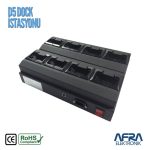Afra D5 Dock Station Toplu Şarj ve Yedekleme İstasyonu